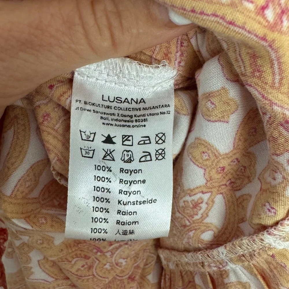 Lusana maxi dress with belt Medium - Picture 4 of 9